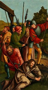 Hans Schäufelein - Christgartner Altar, Fall Christus am Bach Cedron - WAF 928 A - Bavarian State Painting Collections