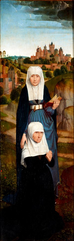 Hans Memling - Old Woman at Prayer with St. Anne - Google Art Project
