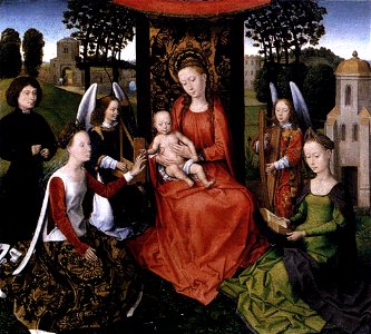 Hans Memling - The Mystic Marriage of St Catherine - WGA14861