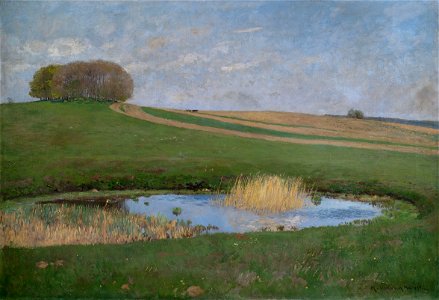 Hans Richard von Volkmann Sommerlandschaft mit einem Tümpel 1897