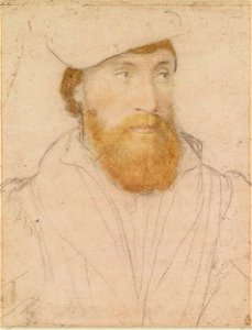 Hans Holbein the Younger - Unknown man with red beard RL 12262