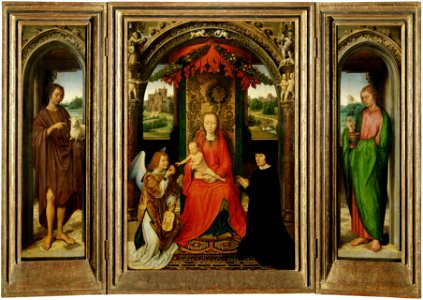 Hans Memling - Small Triptych of St. John the Baptist - Google Art Project. Free illustration for personal and commercial use.