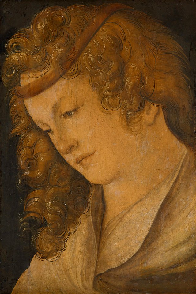 Hans Schäufelin (auch, Schäufelein), , Kunsthistorisches Museum Wien, Gemäldegalerie - Sanguiniker (sog. Frauenkopf) - GG 1960 - Kunsthistorisches Museum
