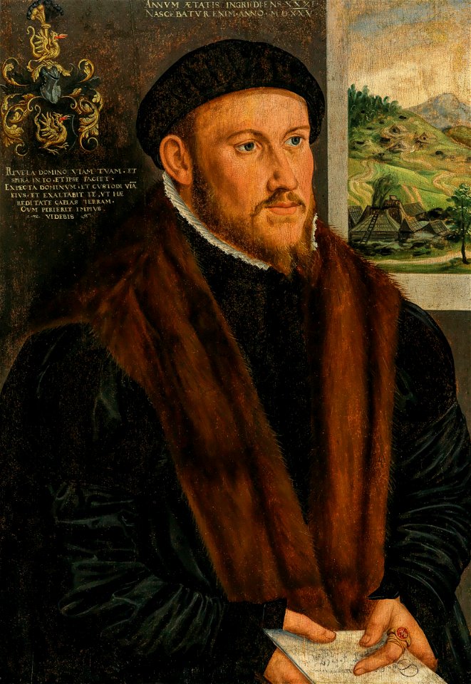 Hans Mielich (circle) Portrait of a nobleman born in 1525
