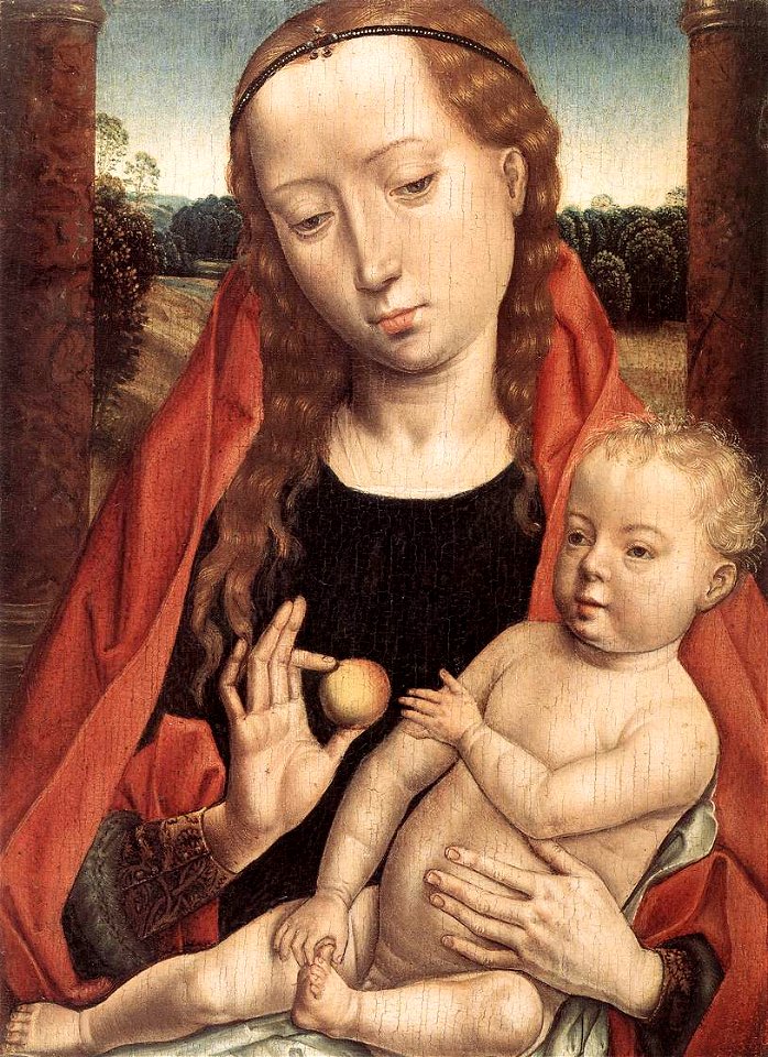 Hans Memling - Virgin with the Child Reaching for his Toe - WGA15001