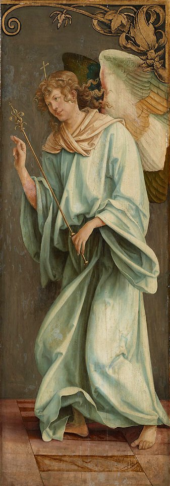 Hans Sueß von Kulmbach, , Kunsthistorisches Museum Wien, Gemäldegalerie - Verkündigung Mariae, Engel - GG 6045b - Kunsthistorisches Museum