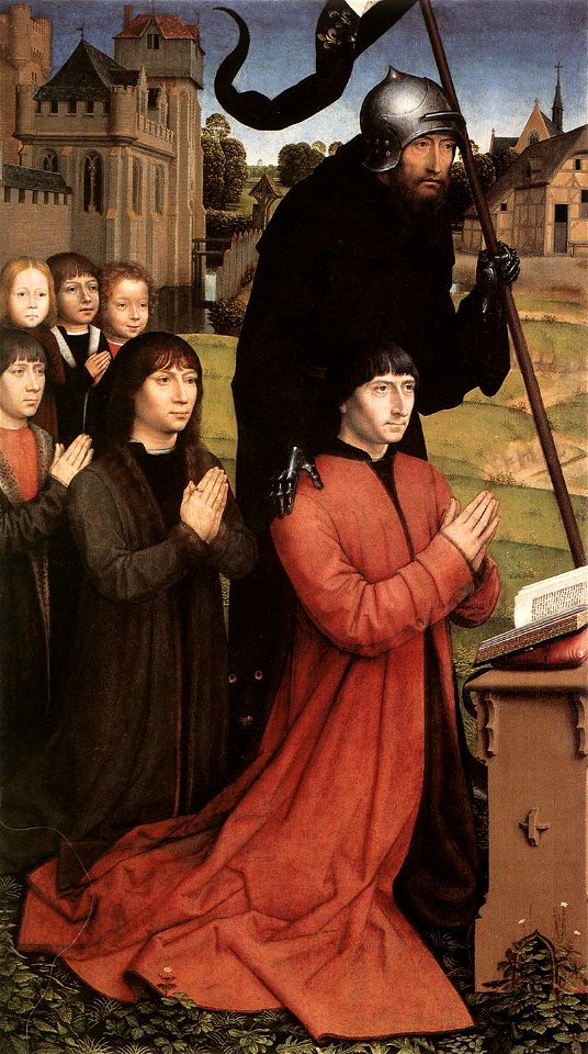 Hans Memling - Triptych of the Family Moreel (left wing) - WGA14929