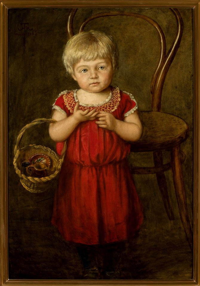 Hans Thoma - Portrait of Ela with a basket - M.Ob.2195 MNW - National Museum in Warsaw