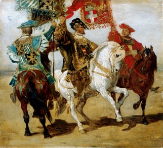 Hans Makart - Drei berittene Standartenträger - 5858 - Österreichische Galerie BelvedereFXD