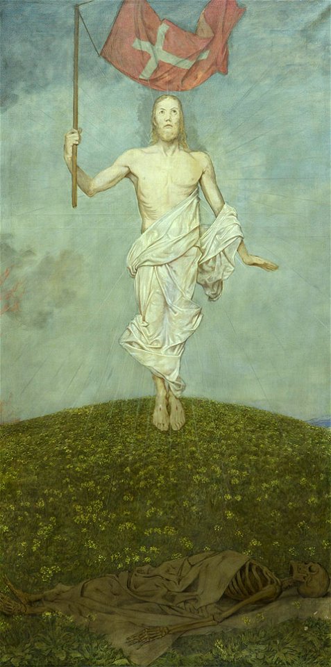 Hans Thoma - Ostertriptychon, Auferstehung Christi - 1308-10 - Staatliche Kunsthalle Karlsruhe