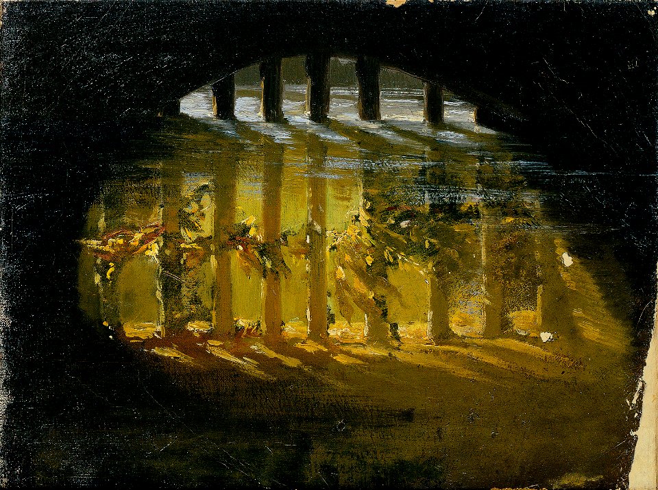 Hans Makart - Motiv aus dem Hellbrunner Schloßpark - 6320 - Österreichische Galerie Belvedere