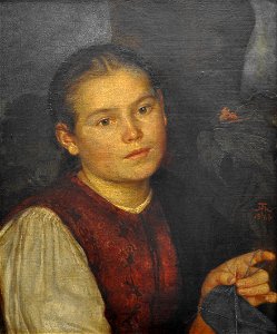 Hans Thoma Porträt Agathe 1863