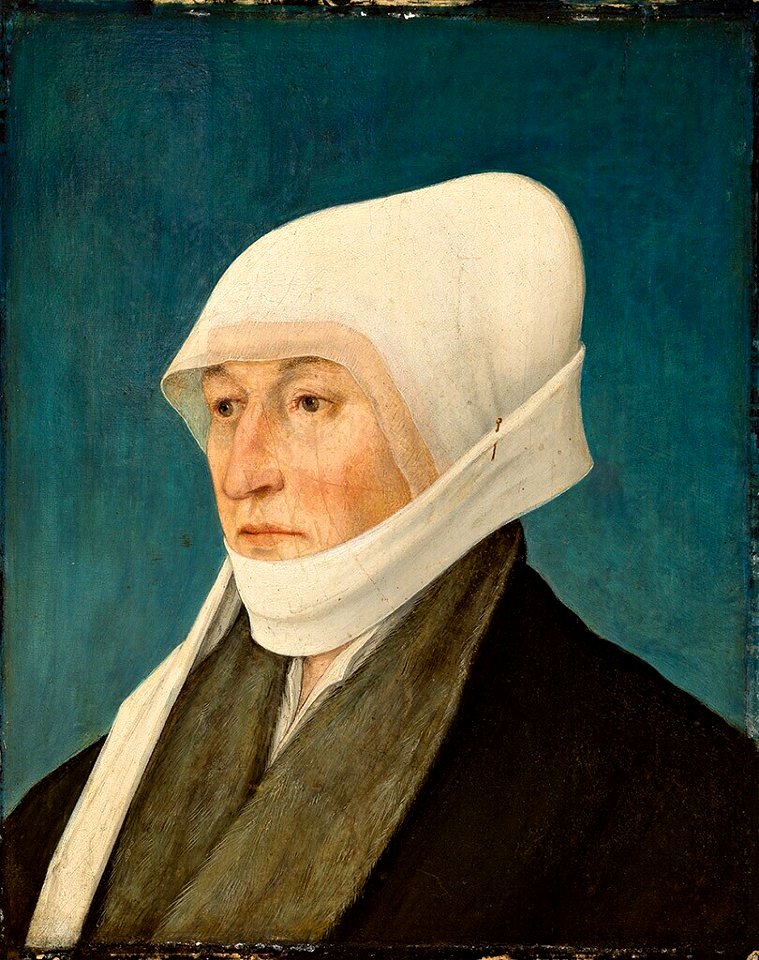 Hans Maler - Portret van een vrouw uit het geslacht Klammer von Weydach - 1485 recto (OK) - Museum Boijmans Van Beuningen