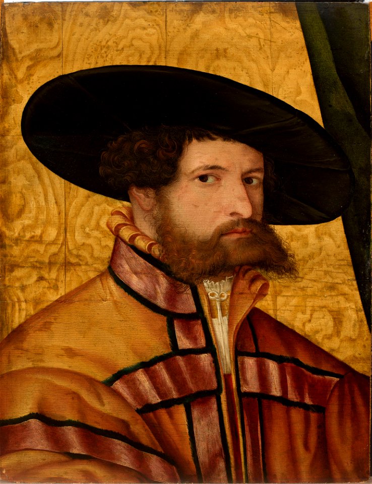 Hans st. Schöpfer - Portrait of a man in a hat - M.Ob.12 - National Museum in Warsaw