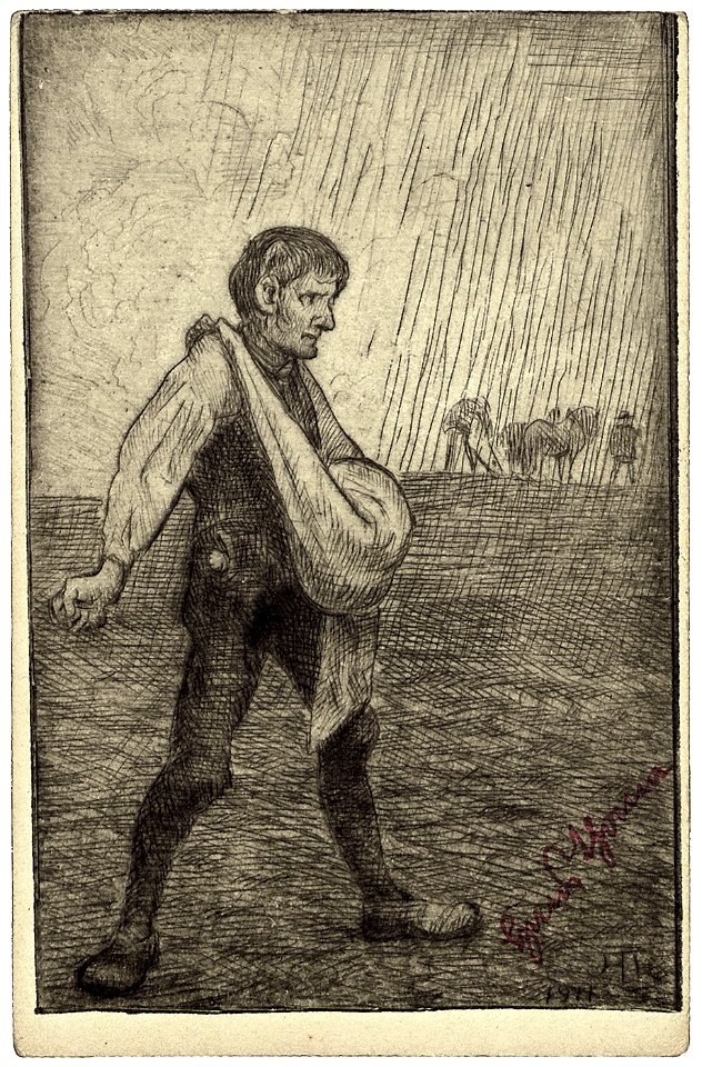 Hans Thoma Sämann signiert