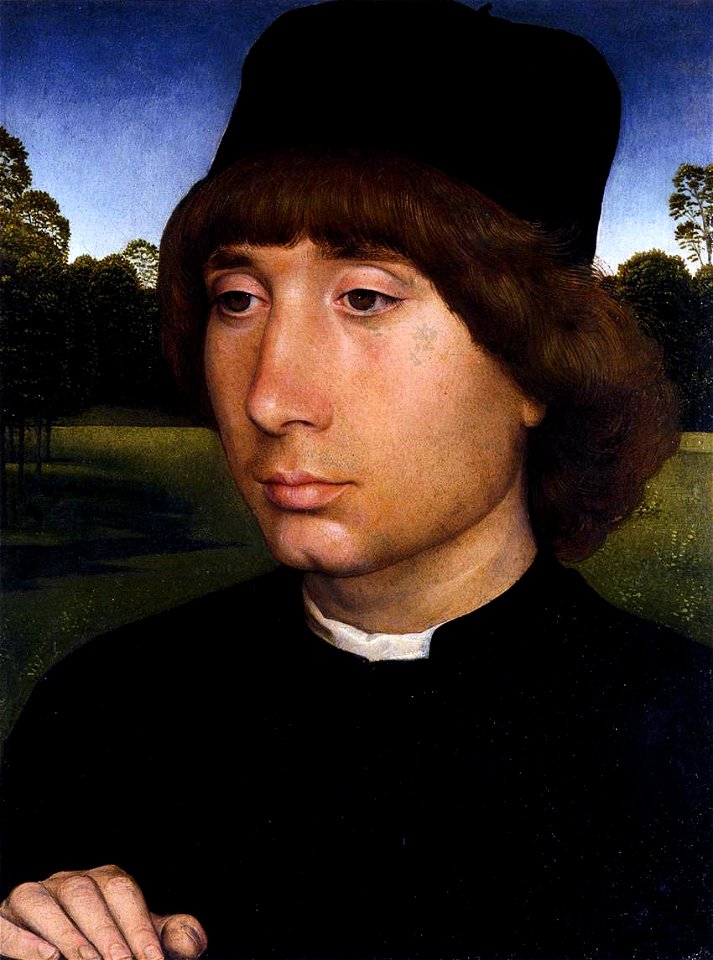 Hans Memling - Portrait of a Young Man before a Landscape - WGA14912