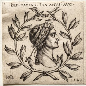 Hans Sebald Beham (German, 1500-1550) - Bust of Emperor Trajan - 1924.665.a - Cleveland Museum of Art