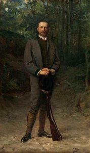 Hans Temple Portrait eines Jägers 1890