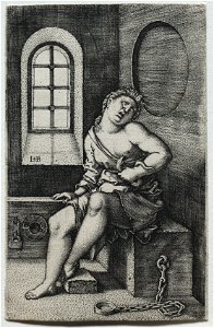 Hans Sebald Beham (German, 1500-1550) - Cleopatra - 1946.395 - Cleveland Museum of Art