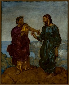 Hans Thoma - Temptation of Christ - M.Ob.2215 MNW - National Museum in Warsaw