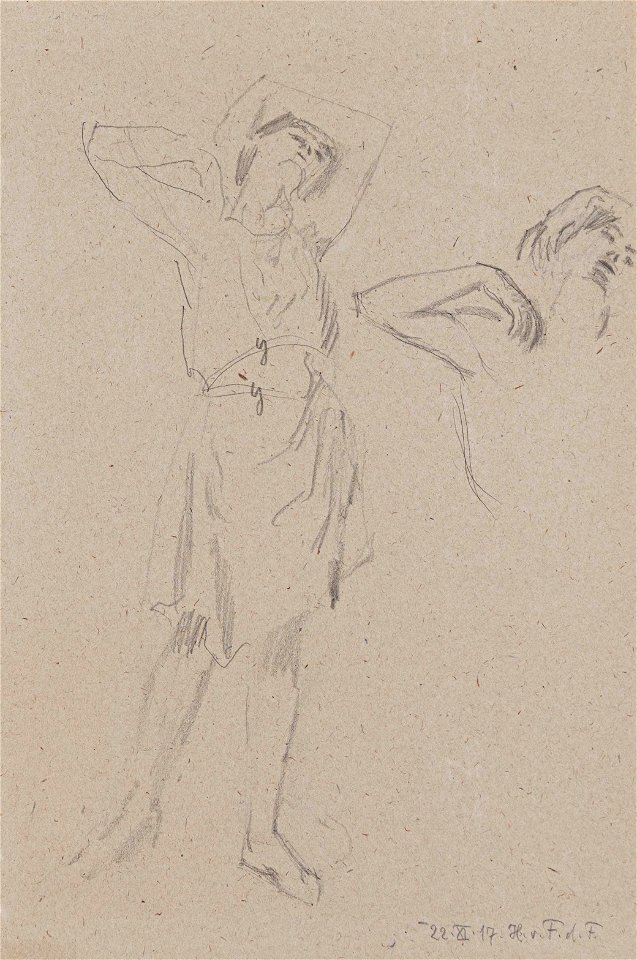 Hans von Faber du Faur Figurenstudie 1917-11-22