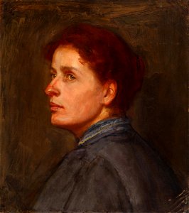 Hans von Faber du Faur Damenportrait im Profil von links 465