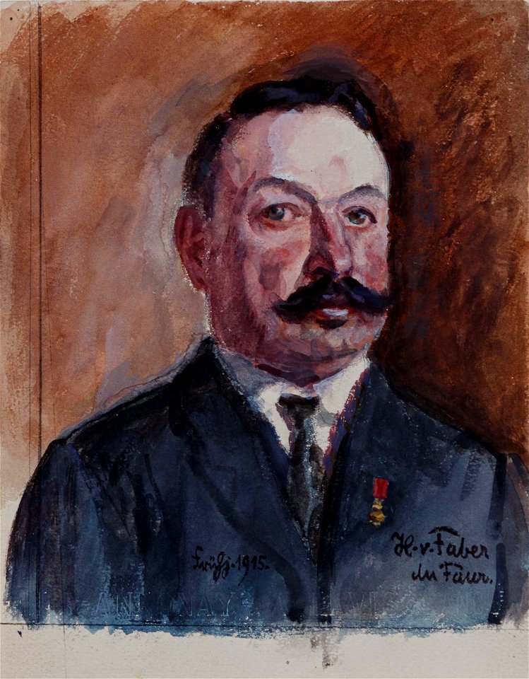 Hans von Faber du Faur Herrenportrait mit Orden 1915