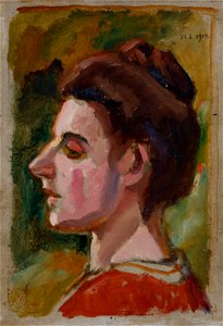 Hans von Faber du Faur Skizze Damenportrait 1914-06-23