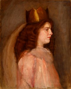 Hans von Faber du Faur Mädchen mit Krone