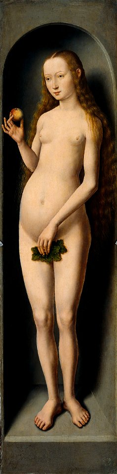 Hans Memling, , Kunsthistorisches Museum Wien, Gemäldegalerie - Außenflügel des Johannesaltärchens, Eva - GG 994b - Kunsthistorisches Museum