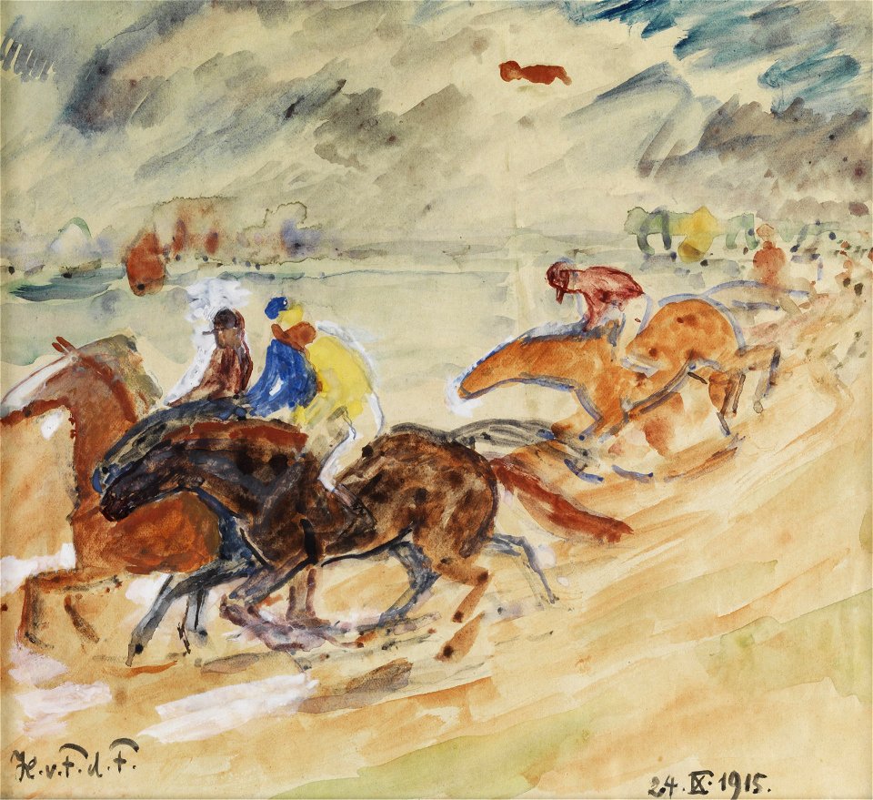 Hans von Faber du Faur Pferderennen 1915