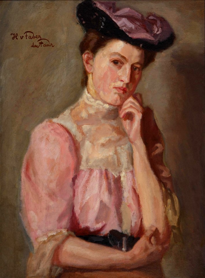 Hans von Faber du Faur Dame in Rosa