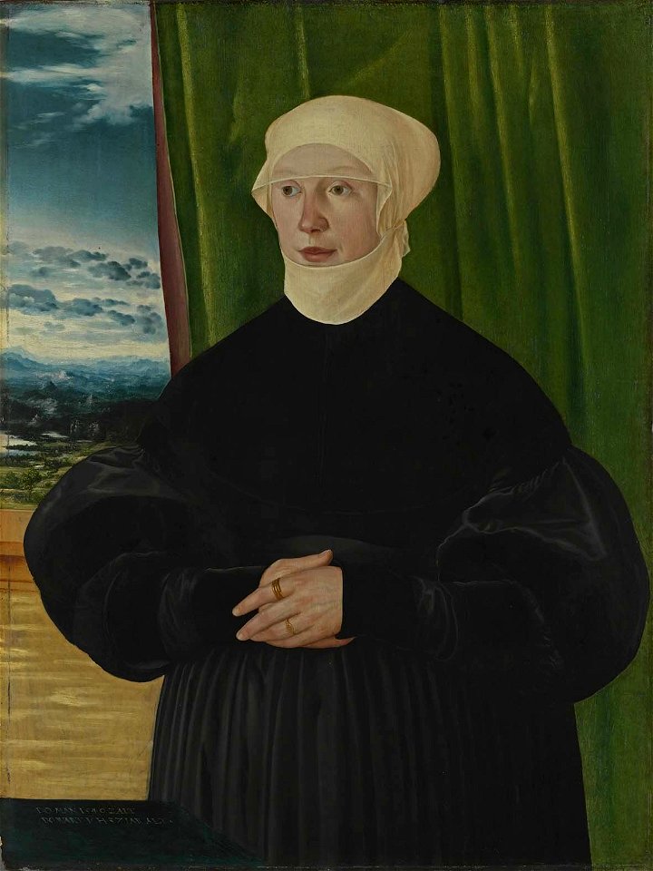Hans Muelich - Ligsalz-Bildnisdiptychon, Apollonia Ligsalz, geb. Ridler - 12 - Bavarian State Painting Collections