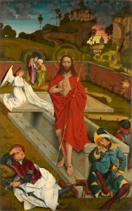 Hans Pleydenwurff - Hofer Altar, Auferstehung Christi (Rückseite, Apostel Bartholomäus und Jakobus) - 666 - Bavarian State Painting Collections
