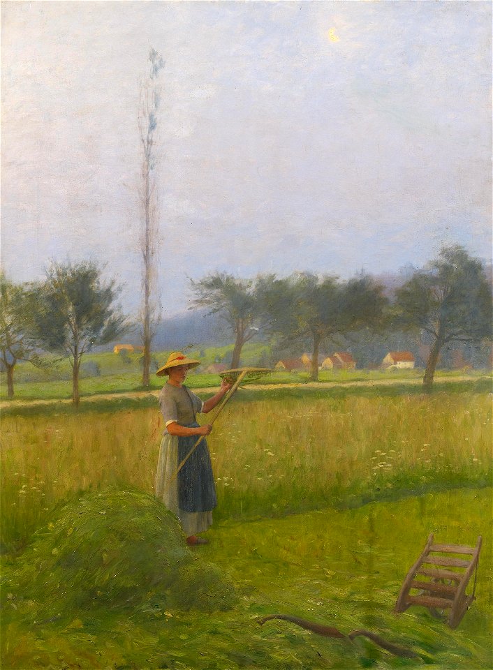 Hans Olde Bei der Heuernte