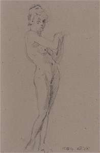 Hans von Faber du Faur Stehender weiblicher Akt 1917-12-15