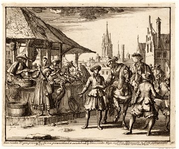 Hans van der Wege wordt op de vismarkt in Gent gevangen genomen, objectnr A 41939