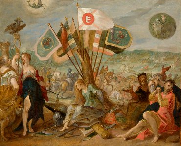 Hans von Aachen - Allegory of the Turkish war - The Battle of Gorossló