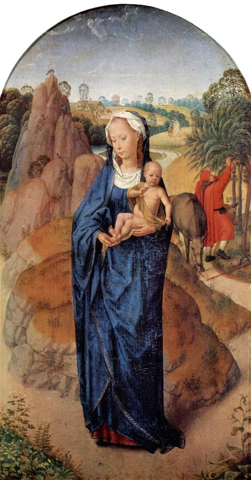 Hans Memling - Hans Memling - Triptych The Rest on The Flight into Egypt- central panel - Louvre