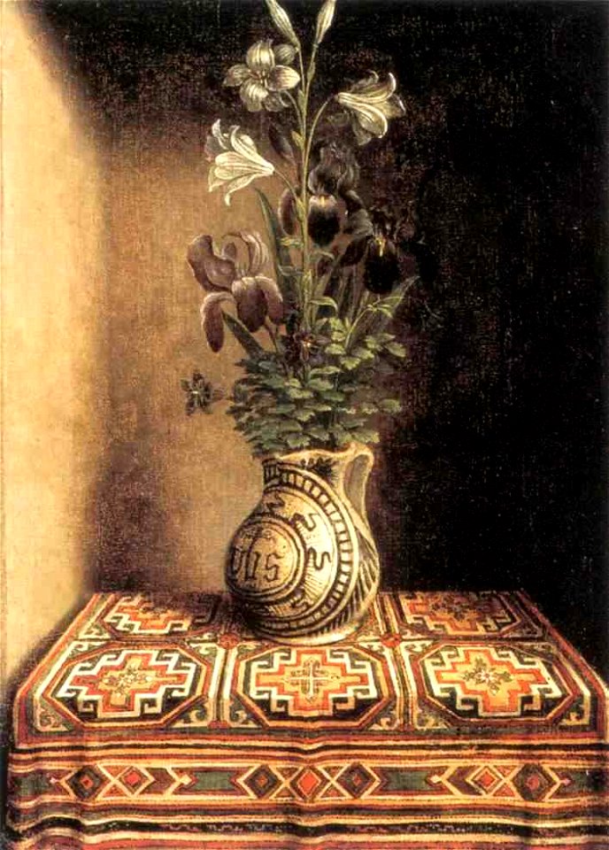 Hans Memling - Still Life with a Jug with Flowers