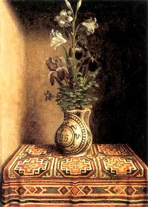 Hans Memling - Still Life with a Jug with Flowers