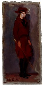 Hans von Faber du Faur Skizze Damenportrait 1910-12-28
