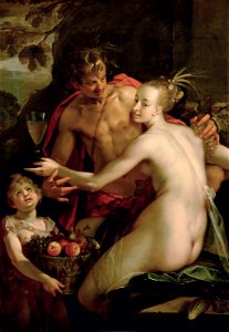 Hans von Aachen, , Kunsthistorisches Museum Wien, Gemäldegalerie - Bacchus, Ceres und Amor - GG 1098 - Kunsthistorisches Museum