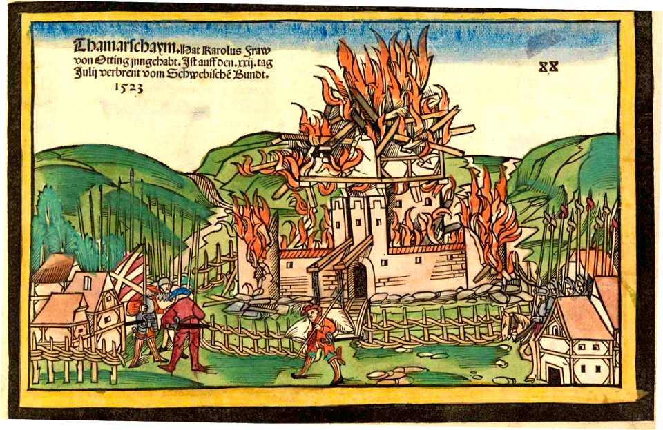 Hans Wandereisen - Brand von Tagmersheim (Hozschnitt 1523)