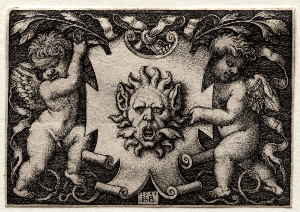 Hans Sebald Beham (German, 1500-1550) - Vignette au Mascaron - 1922.372 - Cleveland Museum of Art