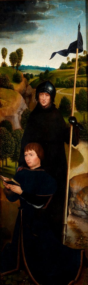 Hans Memling - Young Man at Prayer with St. William of Maleval - Google Art Project