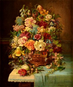 Hans Zatzka Blumenstillleben mit Insekten