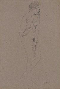 Hans von Faber du Faur Stehender weiblicher Akt 1917-11-29