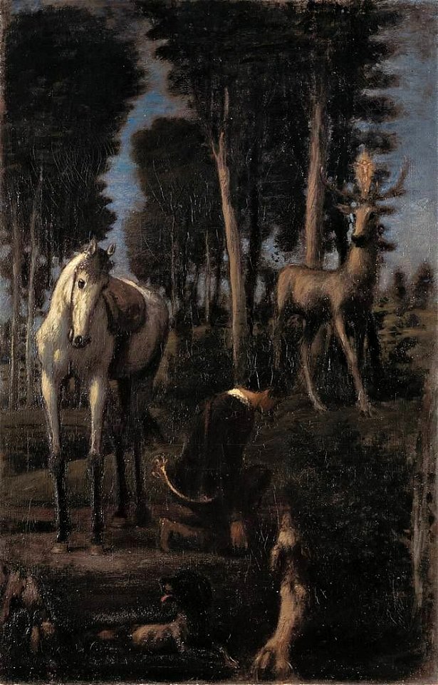 Hans von Marées - Die drei Reiter II, Hl. Hubertus - 7858 - Bavarian State Painting Collections