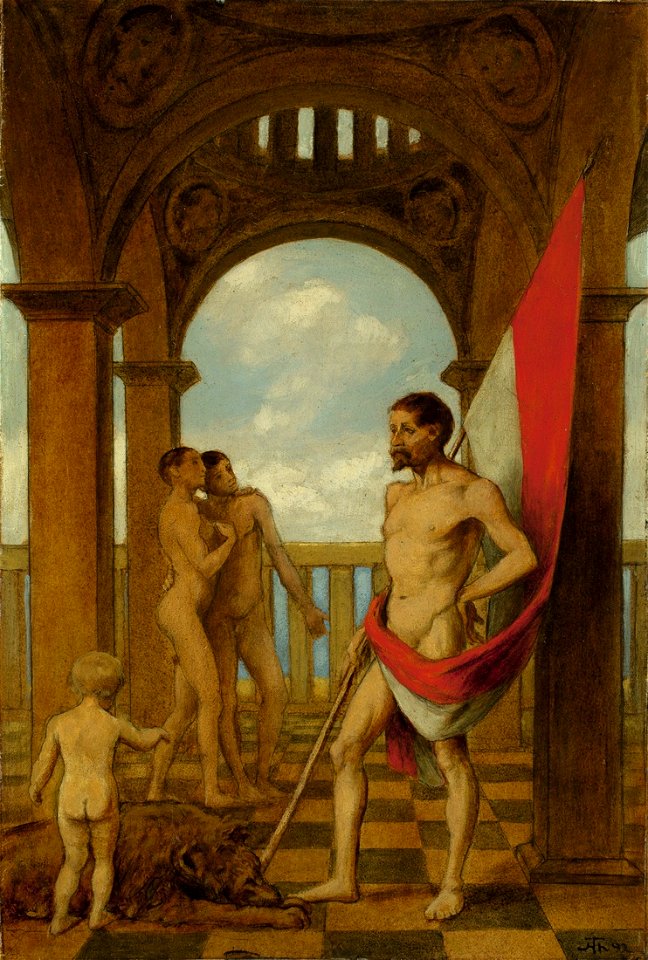 Hans Thoma Der Fahnenträger 1892